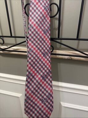 Red and Navy Checkered Necktie chick fil a
